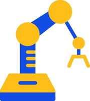 indústria robô braço plano dois cor ícone vetor