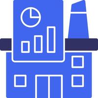 indústria crescimento gráfico sólido dois cor ícone vetor