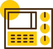 ao controle painel amarelo mentir círculo ícone vetor