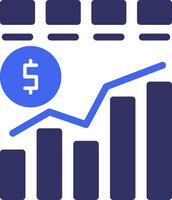 financeiro gráfico sólido dois cor ícone vetor