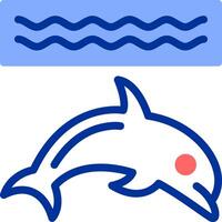 golfinho cor preenchidas ícone vetor