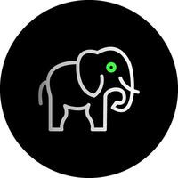 elefante dual gradiente círculo ícone vetor