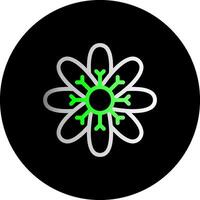 lótus flor dual gradiente círculo ícone vetor