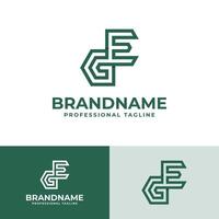 moderno iniciais ge logotipo, adequado para o negócio com ge ou por exemplo iniciais vetor