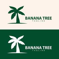 banana árvore logotipo, fruta árvore plantar vetor, silhueta projeto, modelo ilustração vetor