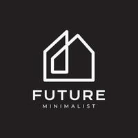 futurista e minimalista casa arquiteto moderno limpar \ limpo linha estilo logotipo Projeto vetor ícone ilustração