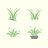 Relva plantar jardim vaso panelas conjunto coleção moderno verde Jardim logotipo Projeto vetor ícone ilustração