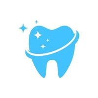 dente dental Cuidado limpar \ limpo brilho saúde moderno logotipo Projeto vetor ícone ilustração