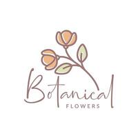 flor plantar feminino jardinagem florista botânico linhas estilo simples colorida logotipo Projeto vetor ícone ilustração