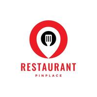 PIN restaurante plantar espátula moderno forma círculo simples limpar \ limpo plano cozinhando cozinha logotipo Projeto vetor ícone ilustração
