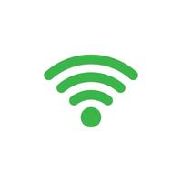 verde Wi-fi sinal ícone vetor, sem fio Internet placa isolado em branco fundo, plano estilo, vetor ilustração