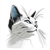 vetor de ilustração de gato fofo