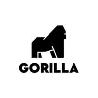 gorila kong macaco logotipo modelo vetor