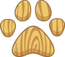 de madeira cachorro ou gato pata impressão logotipo Projeto. vetor ilustração isolado em branco fundo