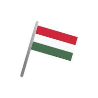 Hungria bandeira ícone vetor