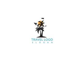 criativo Palma árvore vetor logotipo viagem Projeto.
