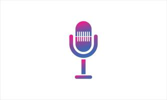 podcast. ilustração vetorial plana, ícone, design de logotipo em fundo branco. vetor