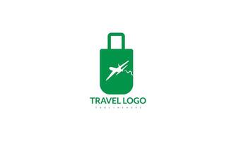 vetor de design de logotipo de silhueta de ícone de silhueta de bolsa de viagem retrô vintage