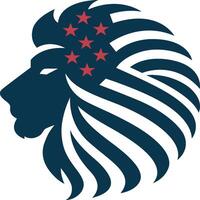 bandeira leão logotipo vetor