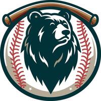beisebol Urso logotipo vetor