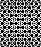 padrão abstrato sem emenda preto e branco. fundo e pano de fundo. design ornamental em tons de cinza. vetor