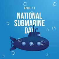 nacional submarino dia Projeto modelo Boa para celebração uso. submarino vetor ilustração. vetor eps 10. plano Projeto.