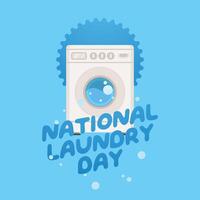 nacional lavanderia dia Projeto modelo Boa para celebração uso. lavanderia vetor ilustração. vetor es 10. plano Projeto.