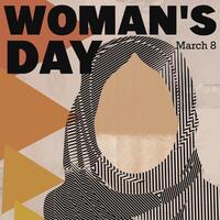 cartaz do dia internacional da mulher 8 de março vetor