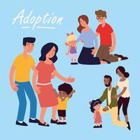 adoção de famílias diferentes