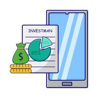 ilustração do conectados investimento vetor