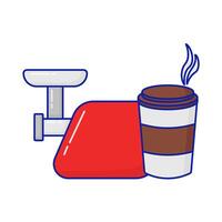 ilustração do café moedor vetor