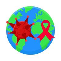 ilustração do dia mundial da aids vetor