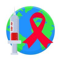 ilustração do dia mundial da aids vetor