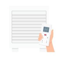 ilustração do portátil ar condicionador vetor
