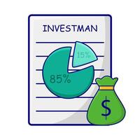 ilustração do investimento análise vetor