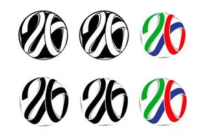 vetor conjunto do futebol mundo campeonato 2016 logotipo em branco fundo