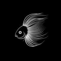 peixe-anjo, minimalista e simples silhueta - vetor ilustração