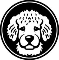 bichon frise - Preto e branco isolado ícone - vetor ilustração