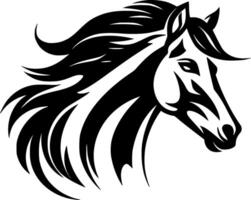 cavalo, Preto e branco vetor ilustração