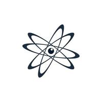 ciência átomo molécula ícone fundo branco vetor