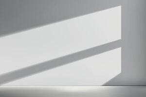 minimalista composição do luz e sombra em uma branco parede vetor