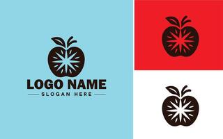 maçã ícone logotipo vetor arte gráficos para o negócio marca ícone maçã frutas fresco logotipo modelo