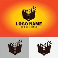 livro logotipo ícone vetor para livraria livro companhia editor enciclopédia biblioteca Educação logotipo modelo