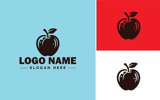 maçã ícone logotipo vetor arte gráficos para o negócio marca ícone maçã frutas fresco logotipo modelo