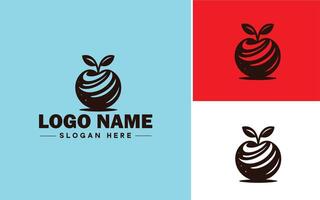 maçã ícone logotipo vetor arte gráficos para o negócio marca ícone maçã frutas fresco logotipo modelo