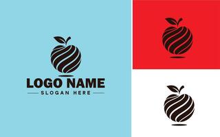 maçã ícone logotipo vetor arte gráficos para o negócio marca ícone maçã frutas fresco logotipo modelo