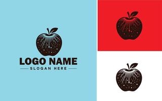 maçã ícone logotipo vetor arte gráficos para o negócio marca ícone maçã frutas fresco logotipo modelo