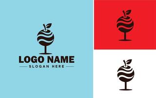 maçã ícone logotipo vetor arte gráficos para o negócio marca ícone maçã frutas fresco logotipo modelo