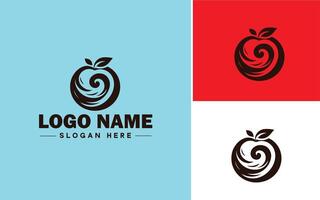 maçã ícone logotipo vetor arte gráficos para o negócio marca ícone maçã frutas fresco logotipo modelo