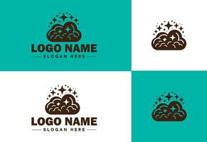 nuvem logotipo ícone vetor arte gráficos para o negócio marca aplicativo ícone céu nuvem logotipo modelo